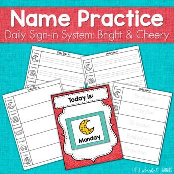 Preview of Name Practice: Daily Sign In System {EDITABLE}