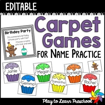 Preview of Name Practice - Editable Carpet Games