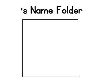 Preview of Name Practice Folder