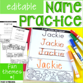 Name Practice Pages - Fun Themes #1