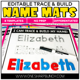 Name Practice Trace & Build Mats Editable Name Tracing & W