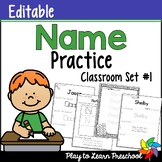 Name Practice: Editable Literacy Activity Sheets