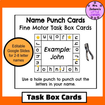 Preview of Name Punch Cards | Editable Google Drive Slides