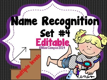 Preview of Name Activities with Beginning Sounds - EDITABLE