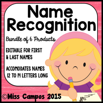 Preview of Name Activities BUNDLE - EDITABLE