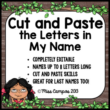 Preview of Name Activities with Letter Matching - EDITABLE