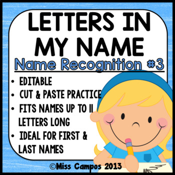 Preview of Letters in my Name EDITABLE