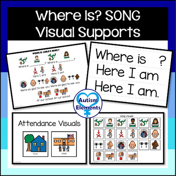 Preview of Name Recognition and Practice- Where is SONG Visual Supports- SPED & Autism