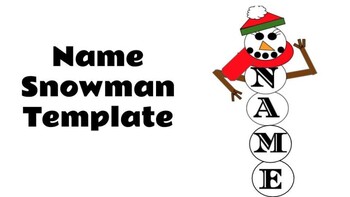 Name Snowman Template by Helping Teachers I Love | TpT