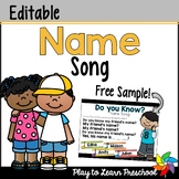 Name Song for Circle Time - Free Editable Literacy Activity
