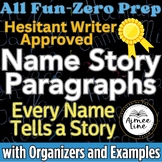 Narrative Name Story Paragraphs with Student Examples - He