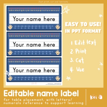 Preview of Editable Name Table Label