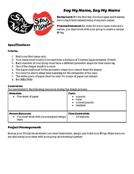 Name Design Challenge Worksheets Teaching Resources Tpt