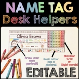Name Tag Desk Helpers | Kindergarten and First Grade | Des