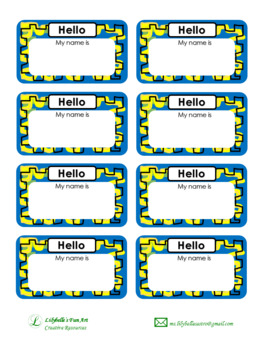 Name Tag - Product 2 by Lilybelle's Fun Art Creative Resources | TpT