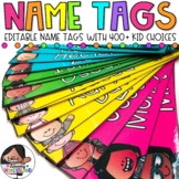 Name Tags 400+ Kid Choices | Editable Labels
