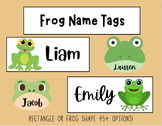 Name Tags| 45+ Editable Options | Frog Theme!