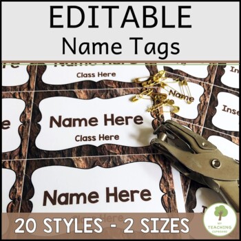 Preview of EDITABLE Name Tags and Labels