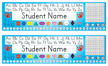 Preview of Desk Name Tags 8.5x14 in Microsoft Publisher (Multicolor & Editable)