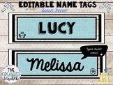 Name Tags Beach Theme - Editable - Blank and Lined