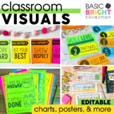 Name Tags Desk Plates | Classroom Visuals | Alphabet & Num