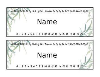30 NAME Plate Labels PLANTS VS ZOMBIES Theme by Customized Resources