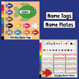 Name Tags Editable Fish Name Plates Classroom Decor Studen