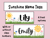 Name Tags | Editable | Sunshine