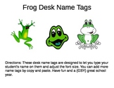 Desk Name Plates --  Frogs