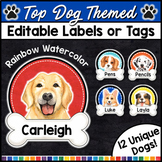 Dog Classroom Decor - Editable Labels