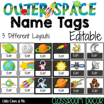 Outer Space Kids Name Labels - Make Your Own Kids Name Labels