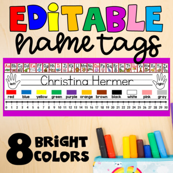 editable name tags name plates chevron by hanging around in primary