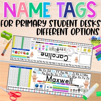 Preview of Name Tags | Name Plates For Primary Students Multiple Options Large Size