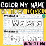 Name Tags To Color - Back To School Theme