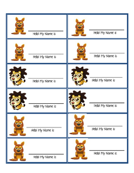 Name Tags (Zoo) by Yeager's Einsteins FSA Prompts and Test Prep