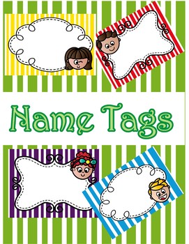 Name Tags and Labels - cute kids - colourful by A Pinch of Learning
