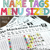 Name Tags and Resource Helpers MENU SIZED