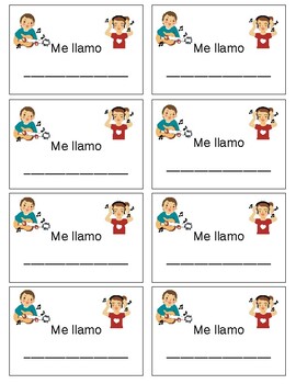 Preview of Name Tags for FLES Language Folders