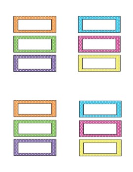 Name Tags or Classroom Labels by Andrea Vina | Teachers Pay Teachers
