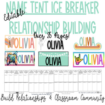 Preview of Name Tent Back-to-School/Relationship Building