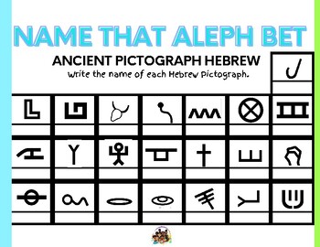 Preview of Name That AlepBet- Ancient Pictograph Script