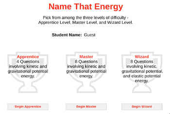 Preview of Name That Energy (Substitute Plans)