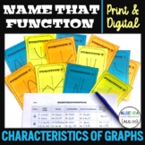 Characteristics of Graphs | Name That Function | Print and