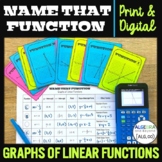 Graphs of Linear Functions (Equations) | Name That Functio