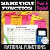Graphs of Rational Functions | Name That Function | Print 