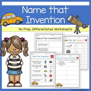 Preview of Name That Invention - Past and Present Worksheets