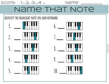 Label the Keys-Music Notes Worksheets. Beginning Piano Music. Preschool-2nd  Gra.