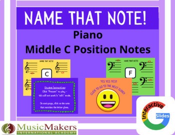 Preview of Name That Note! | Reading Middle C Position Notes | Google Slides Interactive