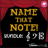 Music Distance Learning: Treble Clef, Bass Clef, Alto Clef Note Names BOOM Cards