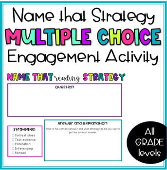 Preview of Name That Strategy: Multiple-Choice Activity